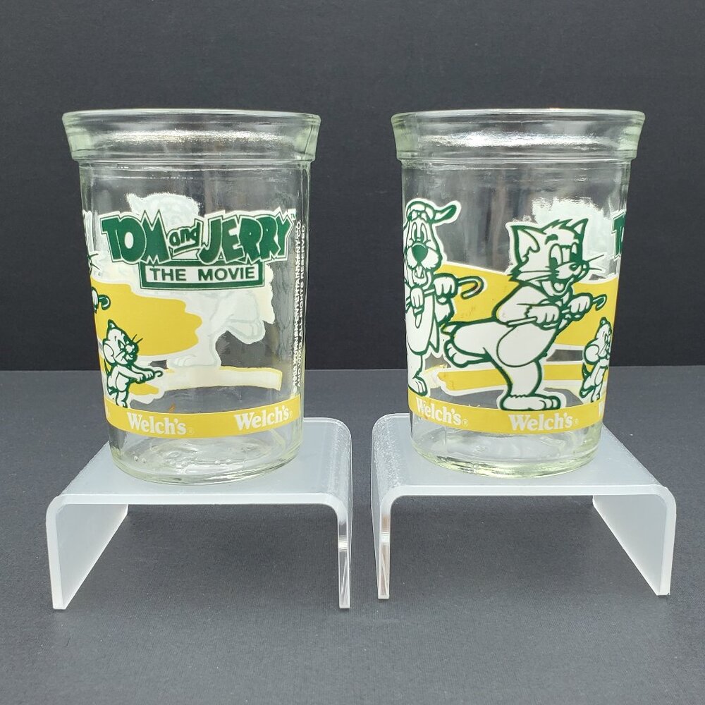 Tom and Jerry The Movie Welch's Jelly Jars Drinking Glasses Juice Glasses